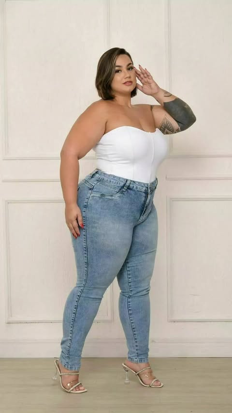 Body branco + jeans skinny claro
