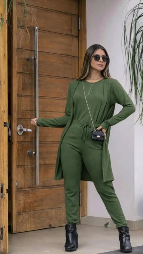Conjunto alfaiataria verde-oliva